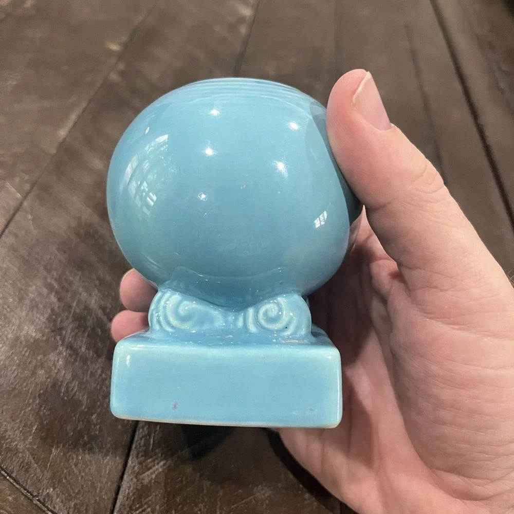 Fiestaware Fiesta Turquoise Round Ball Bulb Candlestick Holder‎ Retired